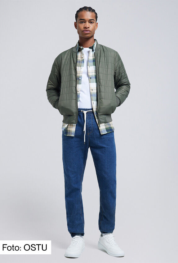 chaqueta verde militar para hombre